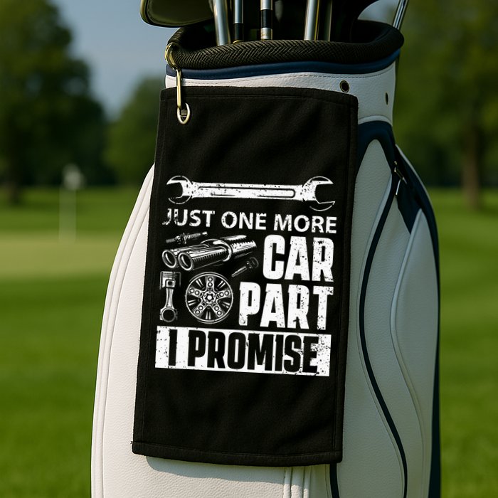 Just One More Car Part I Promise Car Enthusiast Golf Towel