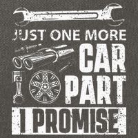 Just One More Car Part I Promise Car Enthusiast Cotton Canvas Backpack