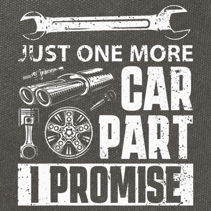 Just One More Car Part I Promise Car Enthusiast Cotton Canvas Backpack