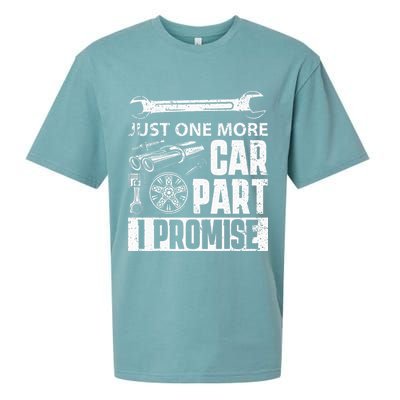 Just One More Car Part I Promise Car Enthusiast Sueded Cloud Jersey T-Shirt