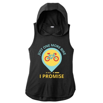 Just One More Bike I Promise Funny Bicycle Ladies PosiCharge Tri-Blend Wicking Draft Hoodie Tank