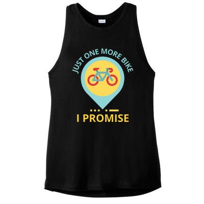 Just One More Bike I Promise Funny Bicycle Ladies PosiCharge Tri-Blend Wicking Tank