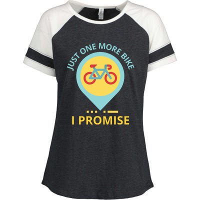 Just One More Bike I Promise Funny Bicycle Enza Ladies Jersey Colorblock Tee