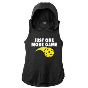 Just One More Game Pickleball Gift Great Gift Ladies PosiCharge Tri-Blend Wicking Draft Hoodie Tank