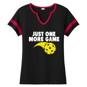 Just One More Game Pickleball Gift Great Gift Ladies Halftime Notch Neck Tee