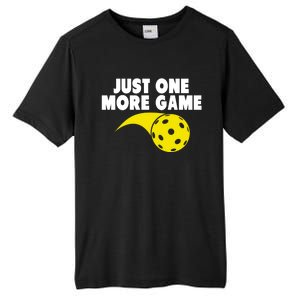 Just One More Game Pickleball Gift Great Gift Tall Fusion ChromaSoft Performance T-Shirt