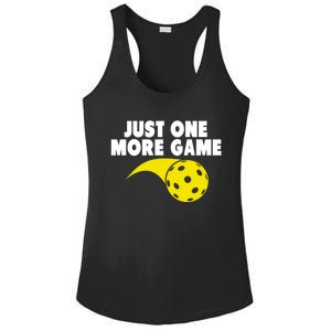 Just One More Game Pickleball Gift Great Gift Ladies PosiCharge Competitor Racerback Tank