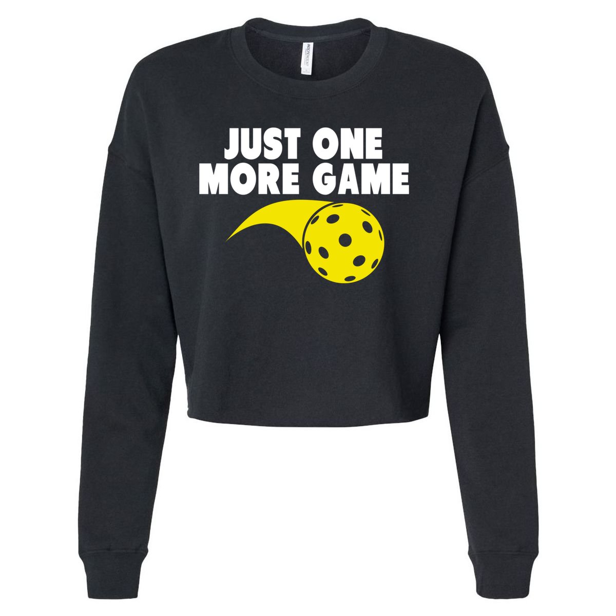 Just One More Game Pickleball Gift Great Gift Cropped Pullover Crew