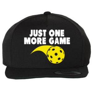 Just One More Game Pickleball Gift Great Gift Wool Snapback Cap