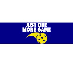 Just One More Game Pickleball Gift Great Gift Bumper Sticker