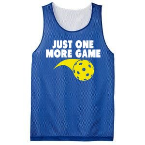 Just One More Game Pickleball Gift Great Gift Mesh Reversible Basketball Jersey Tank