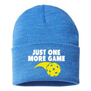 Just One More Game Pickleball Gift Great Gift Sustainable Knit Beanie