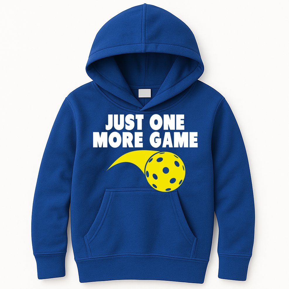 Just One More Game Pickleball Gift Great Gift Kids Hoodie