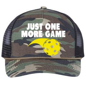 Just One More Game Pickleball Gift Great Gift Retro Rope Trucker Hat Cap