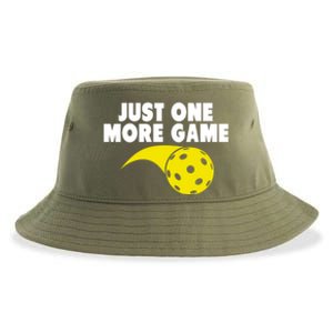 Just One More Game Pickleball Gift Great Gift Sustainable Bucket Hat