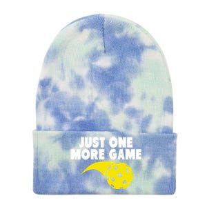 Just One More Game Pickleball Gift Great Gift Tie Dye 12in Knit Beanie