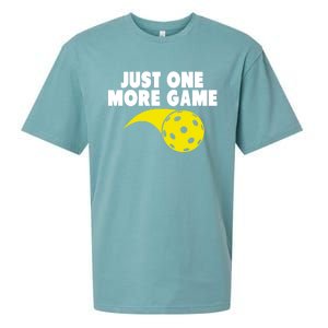 Just One More Game Pickleball Gift Great Gift Sueded Cloud Jersey T-Shirt