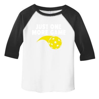 Just One More Game Pickleball Gift Great Gift Toddler Fine Jersey T-Shirt