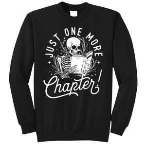 Just One More Chapter Skeleton Reader Reading Book Lover Sweatshirt