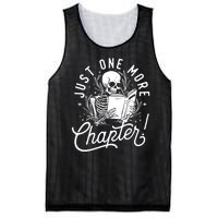 Just One More Chapter Skeleton Reader Reading Book Lover Mesh Reversible Basketball Jersey Tank