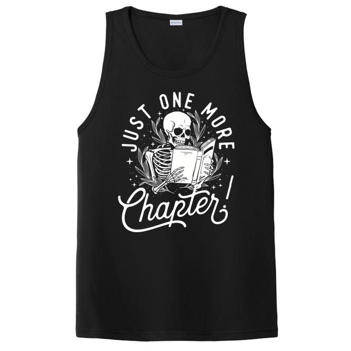 Just One More Chapter Skeleton Reader Reading Book Lover PosiCharge Competitor Tank