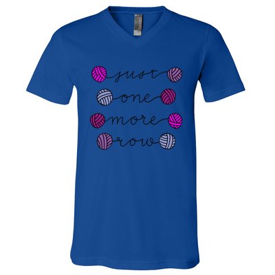 Just One More Row Great Gift V-Neck T-Shirt