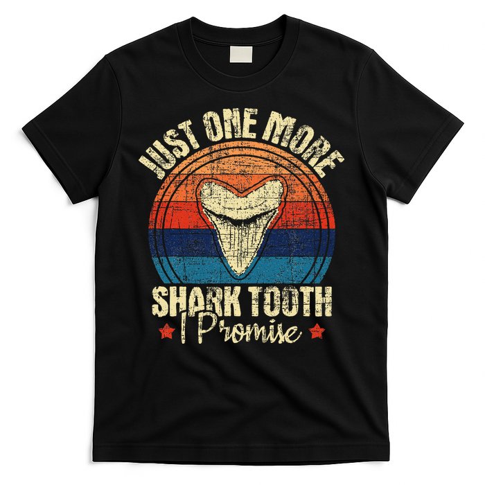 Just One More Shark Tooth I Promise Retro Fossil T-Shirt