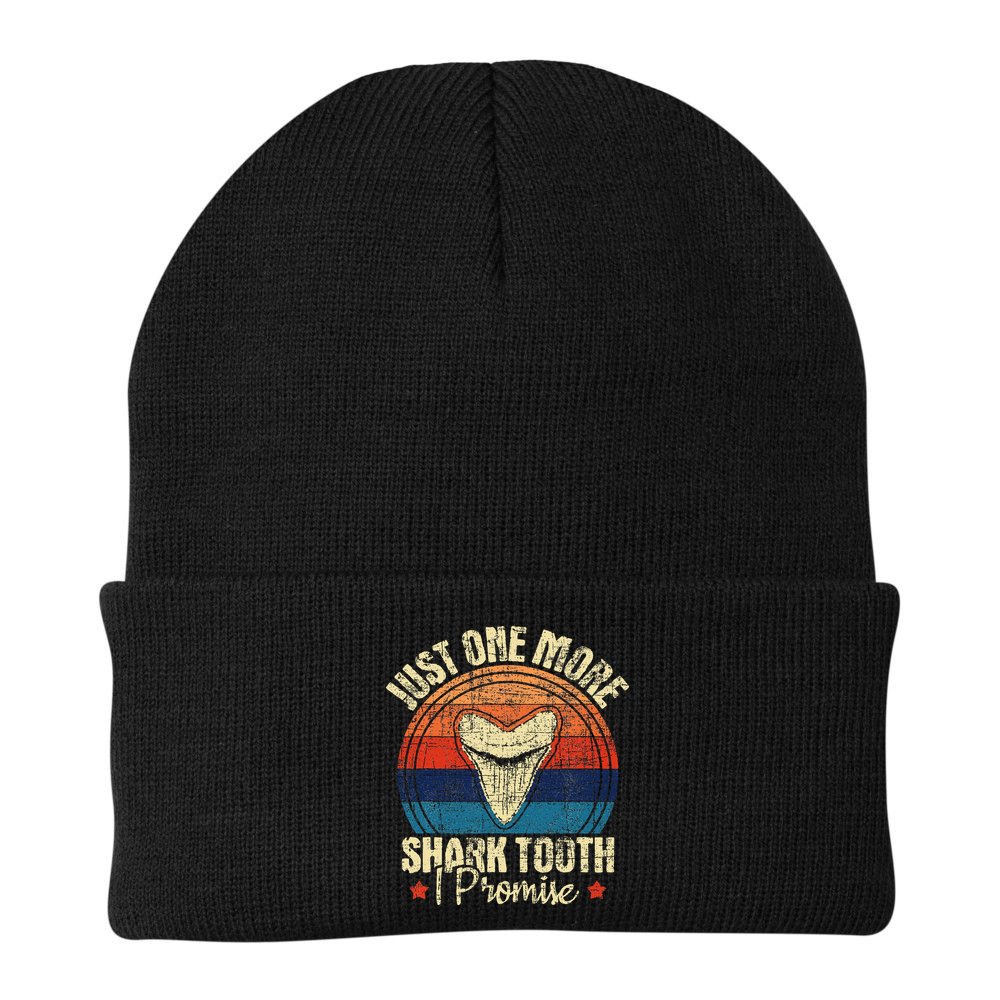 Just One More Shark Tooth I Promise Retro Fossil Beanie