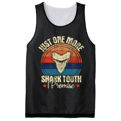 Just One More Shark Tooth I Promise Retro Fossil Mesh Reversible Basketball Jersey Tank