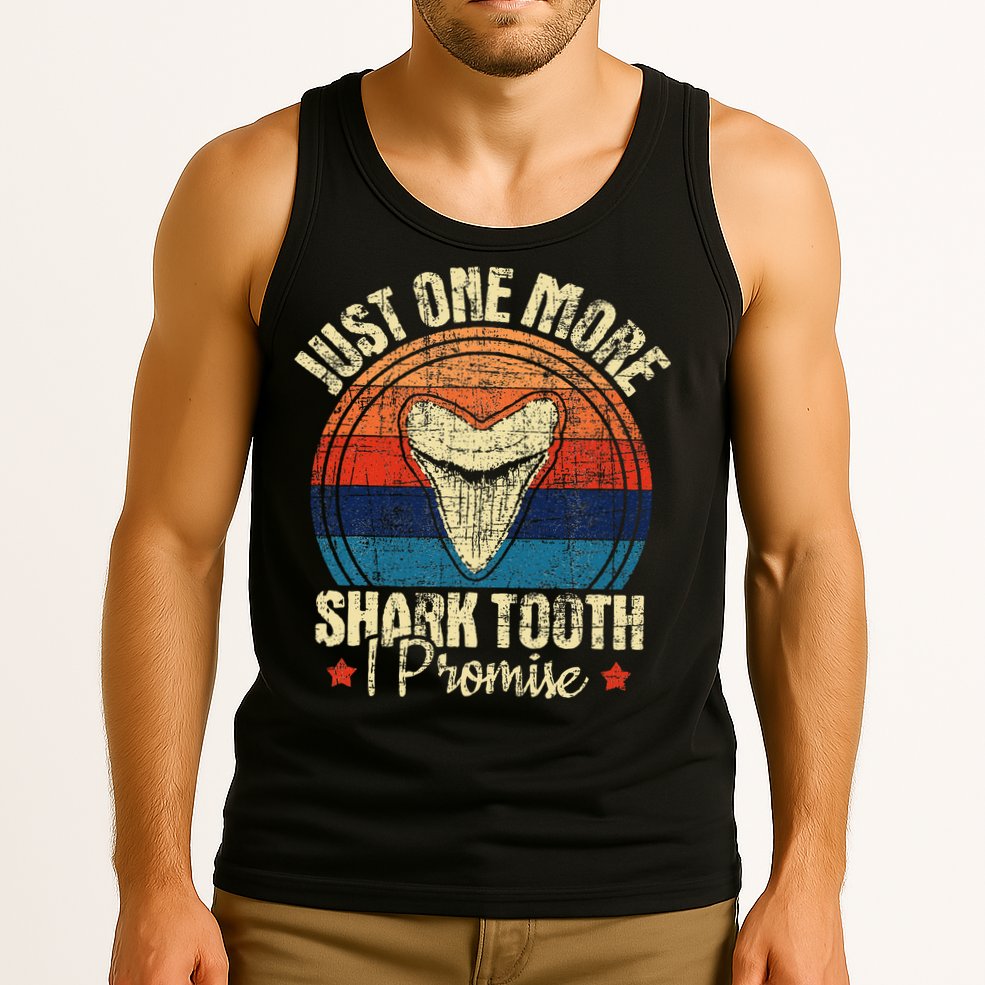 Just One More Shark Tooth I Promise Retro Fossil Tank Top