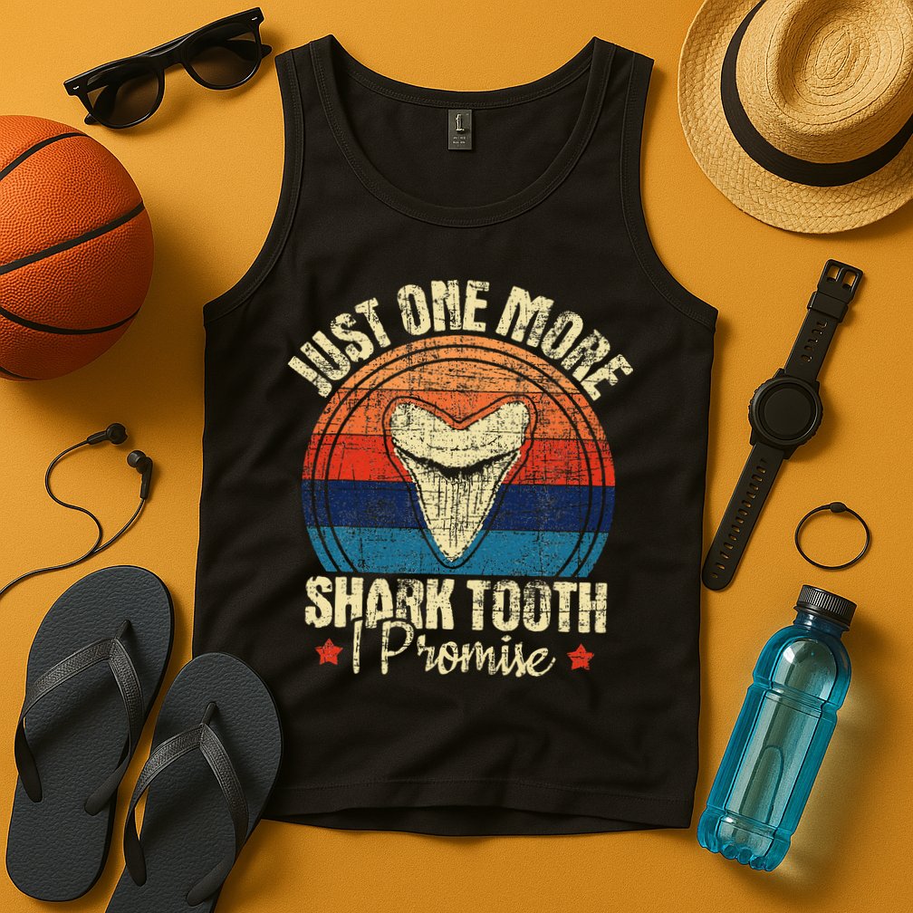 Just One More Shark Tooth I Promise Retro Fossil Tank Top
