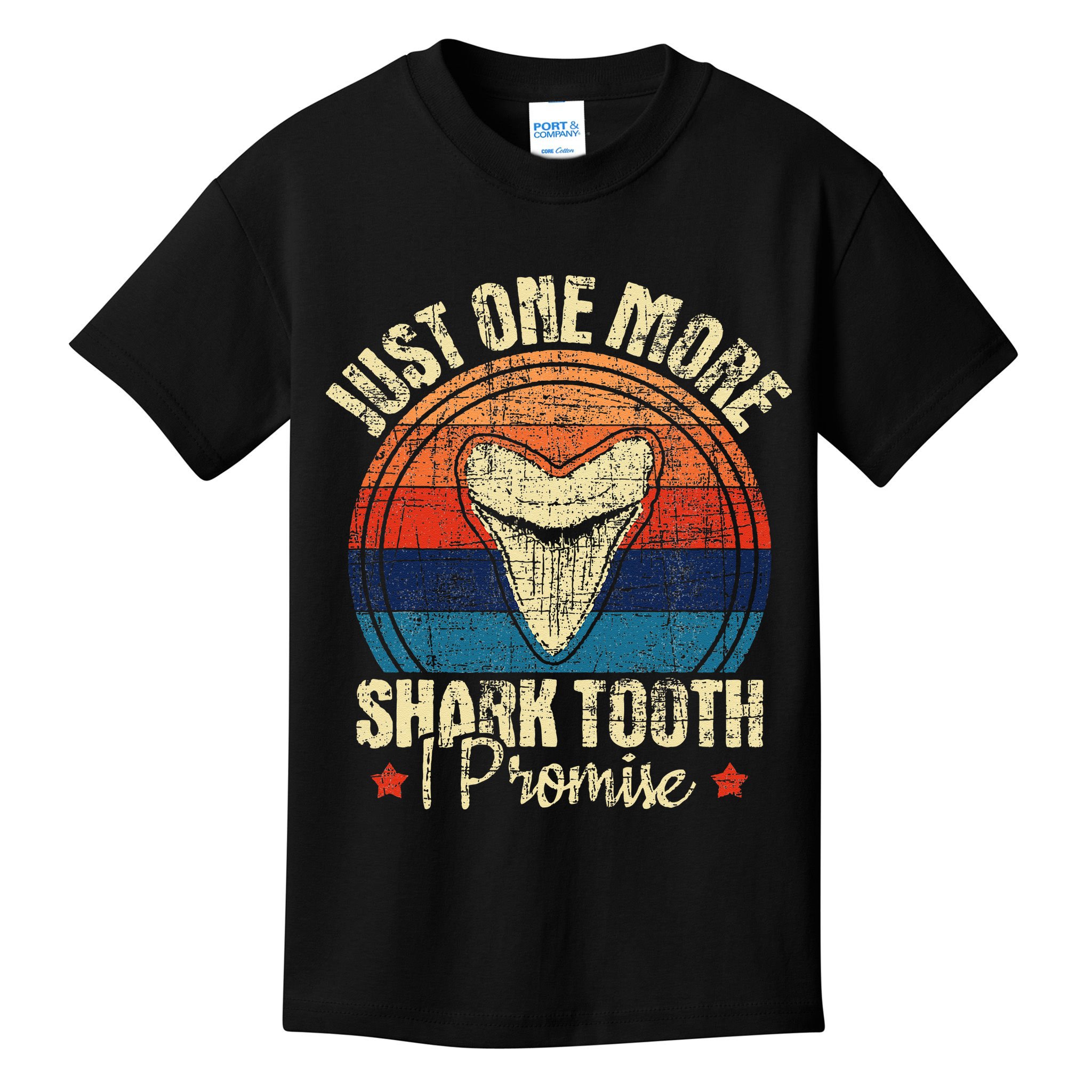 Just One More Shark Tooth I Promise Retro Fossil Kids T-Shirt