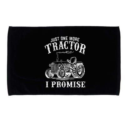 Just One More Tractor I Promise Funny Vintage Farming Gag Microfiber Hand Towel