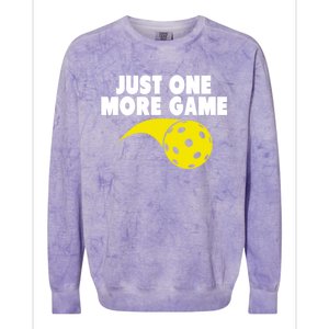 Just One More Game Pickleball Meaningful Gift Funny Gift Colorblast Crewneck Sweatshirt