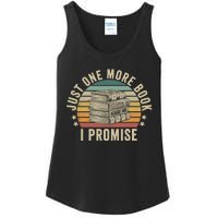 Just One More Book I Promise Book Lover Librarian Book Nerd Ladies Essential Tank