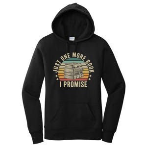 Just One More Book I Promise Book Lover Librarian Book Nerd Women's Pullover Hoodie