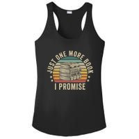 Just One More Book I Promise Book Lover Librarian Book Nerd Ladies PosiCharge Competitor Racerback Tank