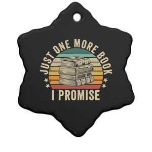 Just One More Book I Promise Book Lover Librarian Book Nerd Ceramic Star Ornament