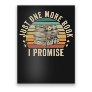 Just One More Book I Promise Book Lover Librarian Book Nerd Poster