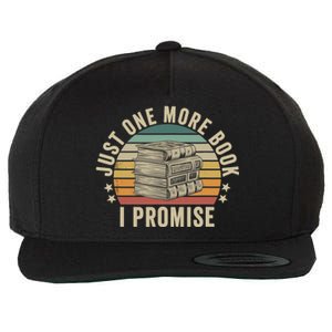 Just One More Book I Promise Book Lover Librarian Book Nerd Wool Snapback Cap