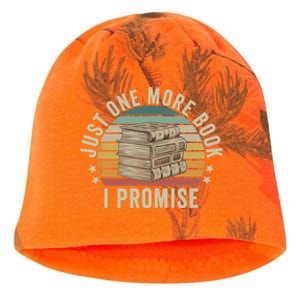 Just One More Book I Promise Book Lover Librarian Book Nerd Kati - Camo Knit Beanie