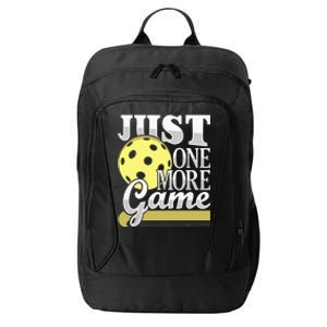 Just One More Game Funny Pickleball Player City Backpack