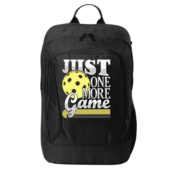 Just One More Game Funny Pickleball Player City Backpack