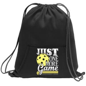 Just One More Game Funny Pickleball Player Sweatshirt Cinch Pack Bag