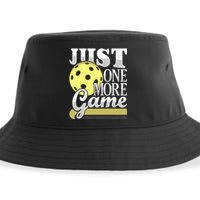 Just One More Game Funny Pickleball Player Sustainable Bucket Hat