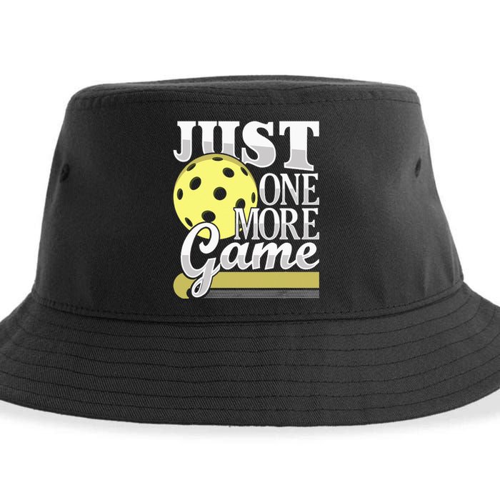 Just One More Game Funny Pickleball Player Sustainable Bucket Hat