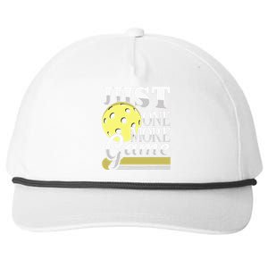 Just One More Game Funny Pickleball Player Snapback Five-Panel Rope Hat