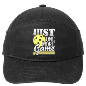 Just One More Game Funny Pickleball Player 7-Panel Snapback Hat