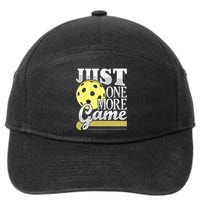 Just One More Game Funny Pickleball Player 7-Panel Snapback Hat