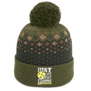 Just One More Game Funny Pickleball Player The Baniff Cuffed Pom Beanie